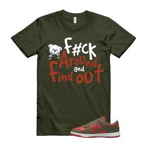 Dunk Mystic Red Cargo Khaki White Low T Shirt Match FCK